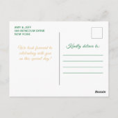 ダークグリーンプリンセスフローラキンセアニラ ポストカード (裏面)