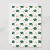 ダークグリーンプリンセス フラワー キンセアニエラ 招待状 (裏面)