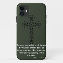ダークグリーンホリー恵み電話カバー iPhone 11 ケース