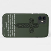 ダークグリーンホリー恵み電話カバー Case-Mate iPhoneケース (裏面(横))