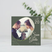 ダークグリーンボヘミアンスタイルのウェディング (スタンド正面)