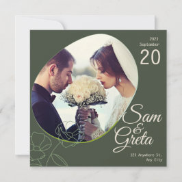 ダークグリーンボヘミアンスタイルのウェディング