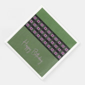 ダークグリーンマウブと紫のフローラアクセント (コーナー)