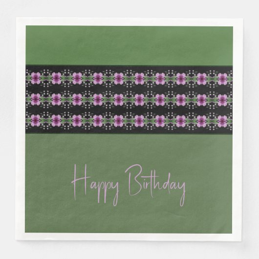 ダークグリーンマウブと紫のフローラアクセント (正面)