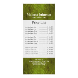 ダークグリーンマンダラヨガ瞑想事業 ラックカード