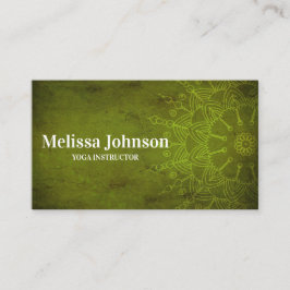 ダークグリーンマンダラヨガ瞑想 予約カード