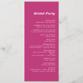 ダークグリーンモダンズ結婚ドロップデザイン プログラム (裏面)