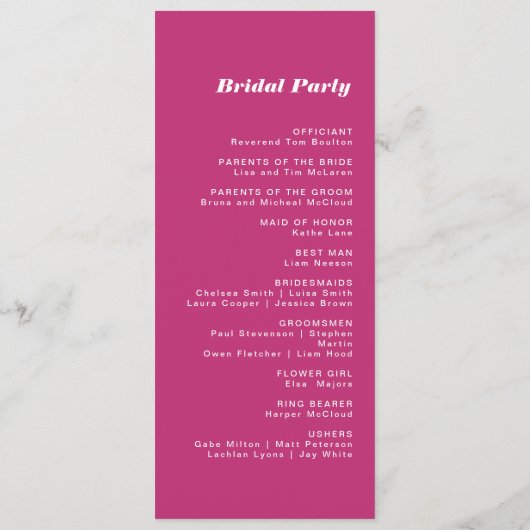 ダークグリーンモダンズ結婚ドロップデザイン プログラム (裏面)