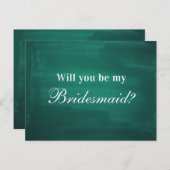 ダークグリーンモダン私の花嫁のメイドになるかな ポストカード (正面/裏面)