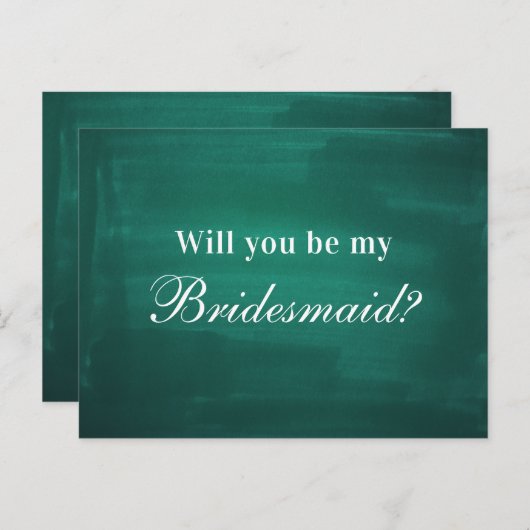 ダークグリーンモダン私の花嫁のメイドになるかな ポストカード (正面/裏面)