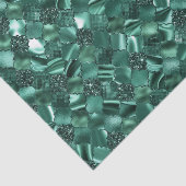 ダークグリーンモロッコクローバーパターン 薄葉紙 (詳細)