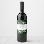 ダークグリーンユーカリ Forever ウェディング ワインラベル (正面)