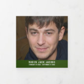 ダークグリーンライムホワイト葬儀サービスカスタムの写真 三つ折りプログラム (カバー)