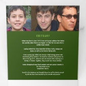 ダークグリーンライムホワイト葬儀サービスカスタムの写真 三つ折りプログラム (内部最初)