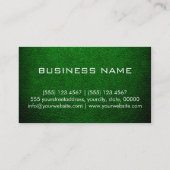 ダークグリーンレザーテクスチャードモノグラム 名刺 (裏面)