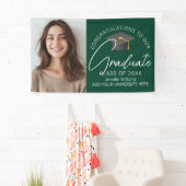 ダークグリーン大学院写真2025年卒業パーティー 横断幕 (インサイチュ)