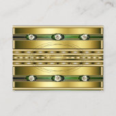 ダークグリーン大理石パターンの豪華な黄金 名刺 (正面)