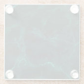 ダークグリーン大理石、シームレスなテクスチャ。 ガラスコースター (裏面)