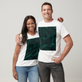 ダークグリーン大理石、シームレスなテクスチャ。 Tシャツ (ユニセックス)