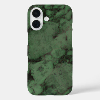 ダークグリーン大理石 iPhone 16ケース