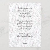 ダークグリーン松の針赤いホリーベリーパターン シーズンカード (裏面)