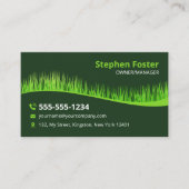 ダークグリーン気に芝生造園モウィングローンケア 名刺 (正面)