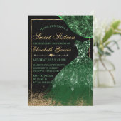 ダークグリーン水のカラードレス&波縁ど甘い16 招待状 (スタンド正面)