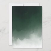 ダークグリーン水カラーモダンブライダルシャワー 招待状 (裏面)