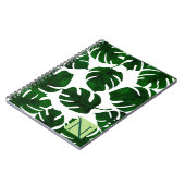 ダークグリーン熱帯パーム葉植物学 ノートブック (左側)