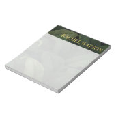 ダークグリーン熱帯葉 ノートパッド (回転)