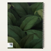 ダークグリーン熱帯葉 プランナー手帳 (裏面)
