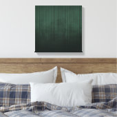 ダークグリーン素朴ストライプの抽象芸術 キャンバスプリント (インサイチュ (寝室))