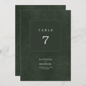 ダークグリーン結婚のシンプルクラシック (正面/裏面)