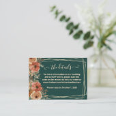 ダークグリーン結婚フローラの詳細QR エンクロージャーカード (スタンド正面)