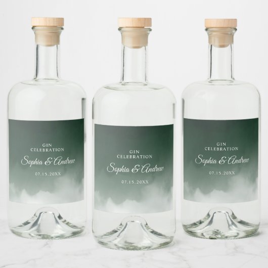 ダークグリーン結婚酒類ボトルラベル リキュールボトルラベル (ボトル)