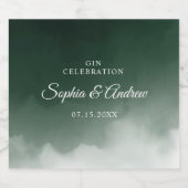 ダークグリーン結婚酒類ボトルラベル リキュールボトルラベル (シングルラベル)