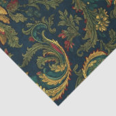 ダークグリーン葉のChinoiserie Decompage 薄葉紙 (詳細)