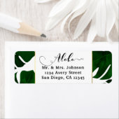 ダークグリーン葉トロピカルトロピカルズ結婚ホワイト ラベル (インサイチュ)