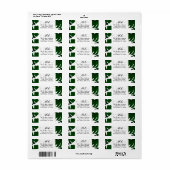 ダークグリーン葉トロピカルトロピカルズ結婚ホワイト ラベル (フルシート)