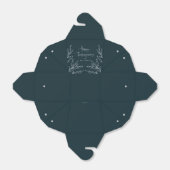 ダークグリーン葉モチーフ幸せな感謝祭 フェイバーボックス (折り畳みなし)