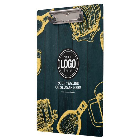 ダークグリーン醸造所のパーソナライズテーマ クリップボード (左)