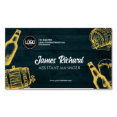 ダークグリーン醸造所のパーソナライズテーマ マグネット名刺 (正面)