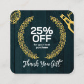 ダークグリーン醸造所のパーソナライズテーマ 割引カード (正面)