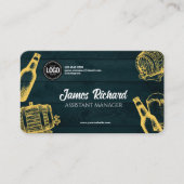 ダークグリーン醸造所のパーソナライズテーマ 名刺 (正面)