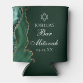 ダークグリーン金ゴールドアゲートバー(ユダヤ教の)バル・ミツバーパーティー 缶クーラー (正面)