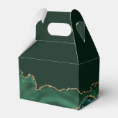 ダークグリーン金ゴールドバー（ユダヤ教の）バル・ミツバーパーソナライズされたパーティー フェイバーボックス (裏面サイド)