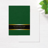 ダークグリーン金ゴールドブラックカスタムイヤリングカード (デスク)