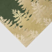 ダークグリーン金ゴールド松の木の森ギフトラッピング 薄葉紙 (詳細)