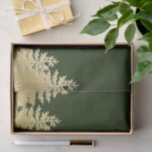 ダークグリーン金ゴールド松の木の森ギフトラッピング 薄葉紙 (ギフト)