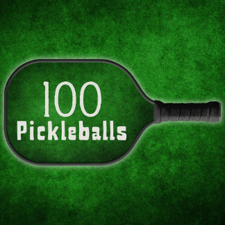 ダークグリーン100個のピックボールのシグネチャーピース ピックルボールラケット